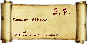 Sammer Viktor névjegykártya