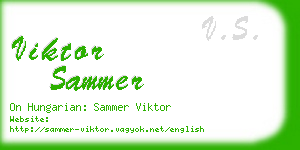 viktor sammer business card